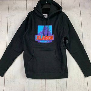 XLARGE Clothing Brand "SMALL" Pullover‎ Hoodie Sweatshirt Black New Men